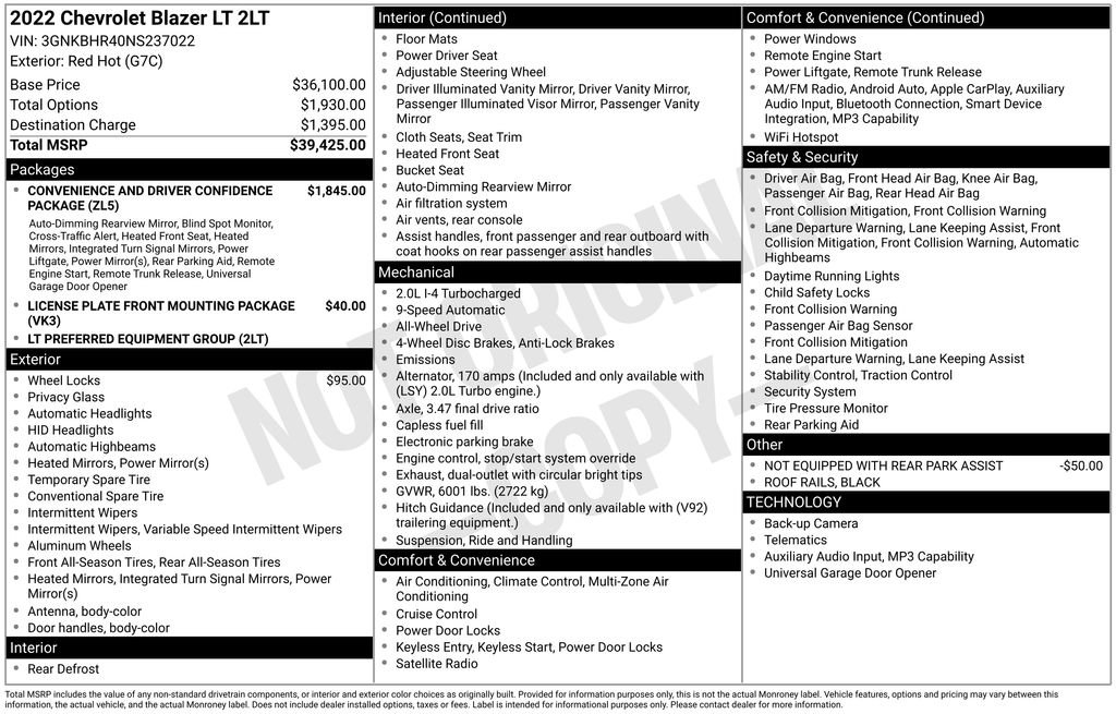 Used 2022 Chevrolet Blazer LT image 31