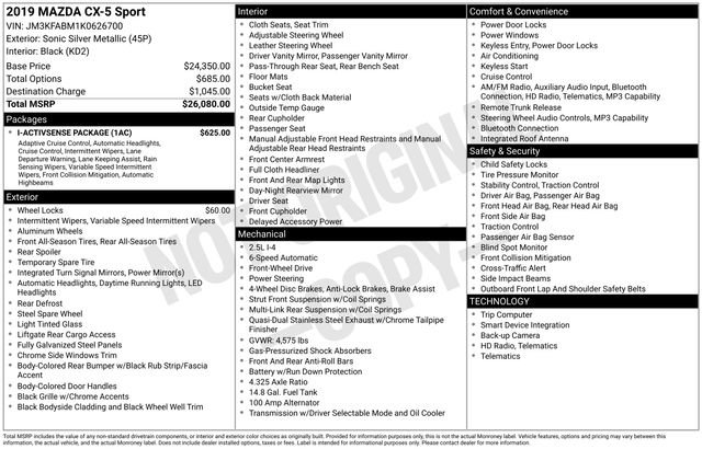 Used 2019 MAZDA CX-5 Sport w/ I-ACTIVSENSE Package image 7