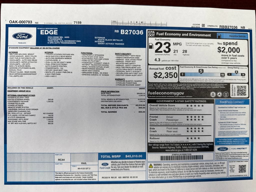 Used 2024 Ford Edge SEL w/ Convenience Package AWD/4WD image 25