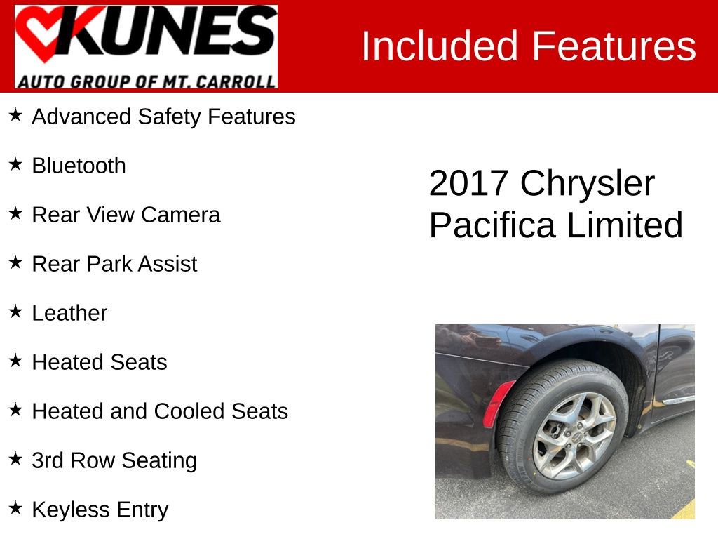 Used 2017 Chrysler Pacifica Limited w/ UConnect Theater Package FWD image 3