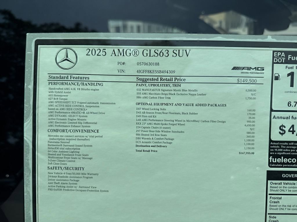 New 2025 Mercedes-Benz GLS 63 AMG 4MATIC image 13