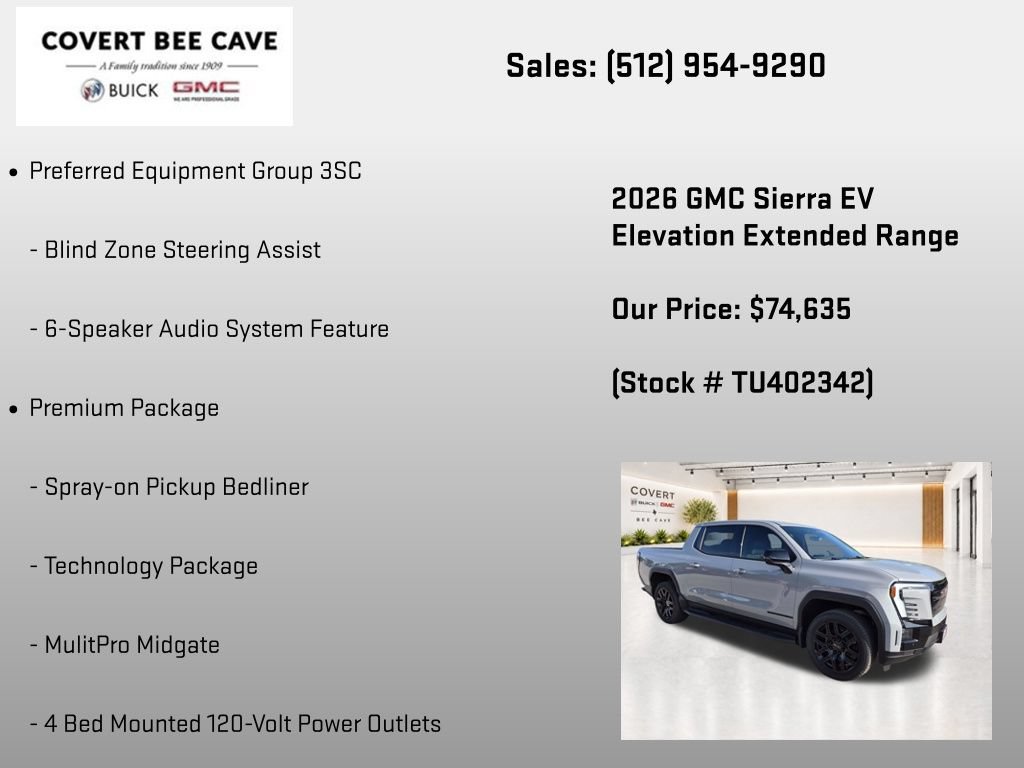 New 2026 GMC Sierra EV Elevation w/ Premium Package AWD/4WD image 14