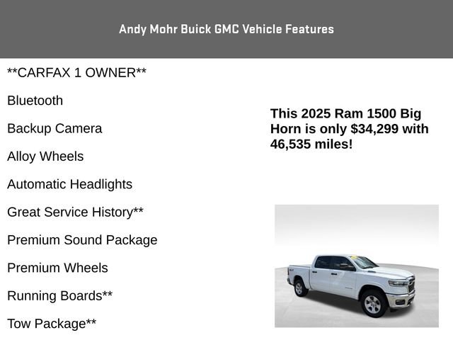 Used 2025 RAM 1500 Big Horn AWD/4WD image 4