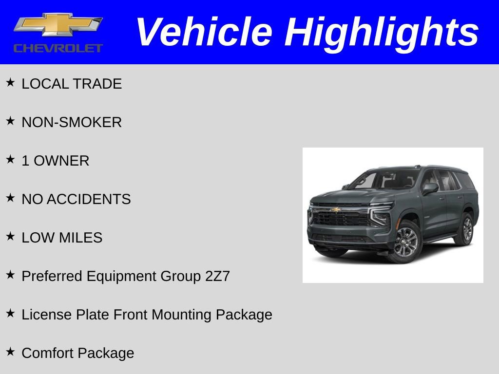 Certified 2025 Chevrolet Tahoe Z71 w/ Comfort Package image 2