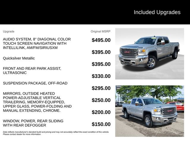 Used 2016 GMC Sierra 2500 SLT w/ Suspension Package, Off-Road AWD/4WD image 8