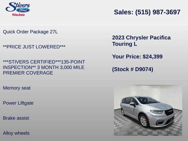 Used 2023 Chrysler Pacifica Touring-L FWD image 8