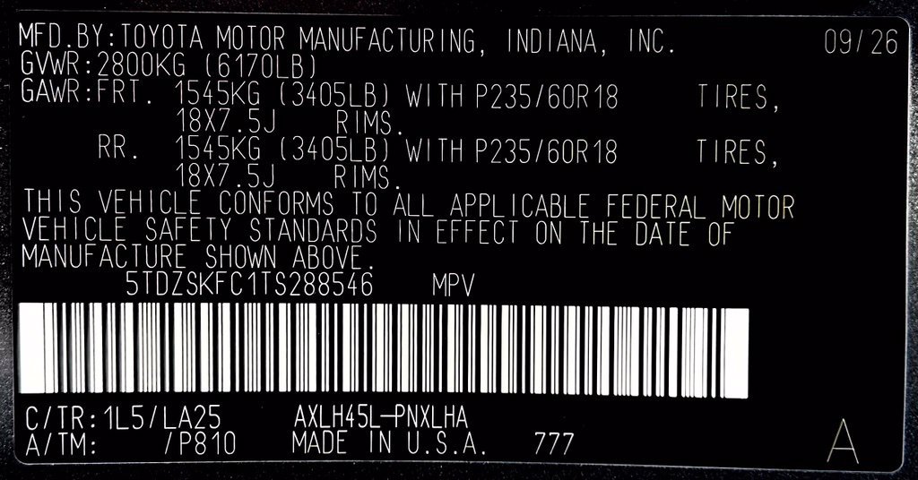 New 2026 Toyota Sienna Limited AWD/4WD image 29