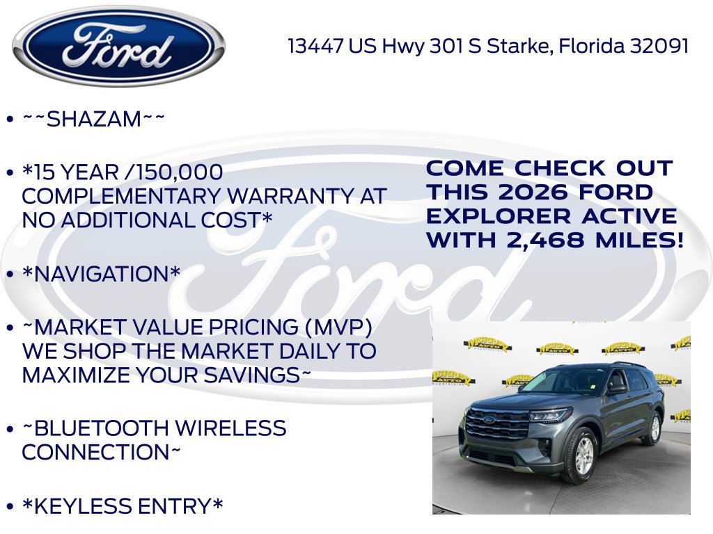 New 2026 Ford Explorer Active w/ Active Comfort Package RWD image 5