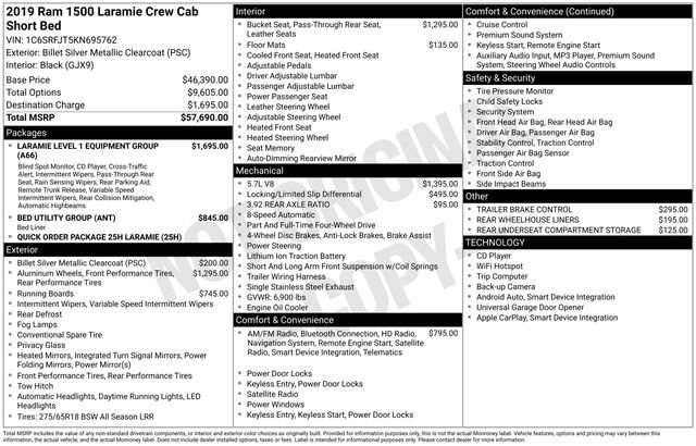 Used 2019 RAM 1500 Laramie AWD/4WD image 13