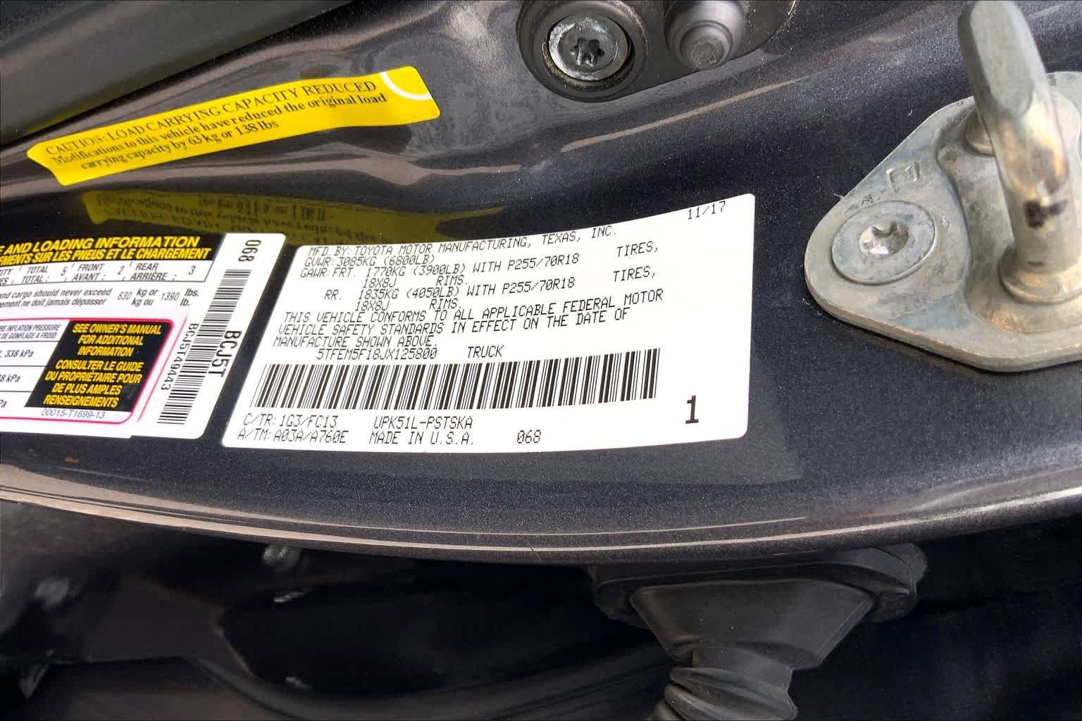 Used 2018 Toyota Tundra SR5 w/ SR5 Upgrade Package RWD image 33