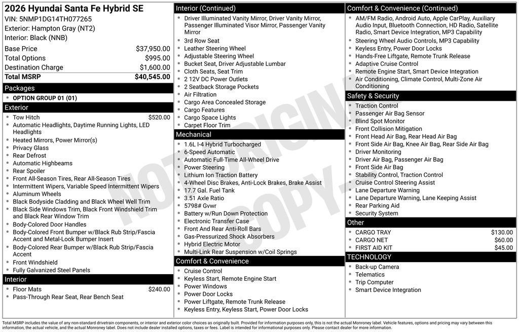 Certified 2026 Hyundai Santa Fe SE image 26