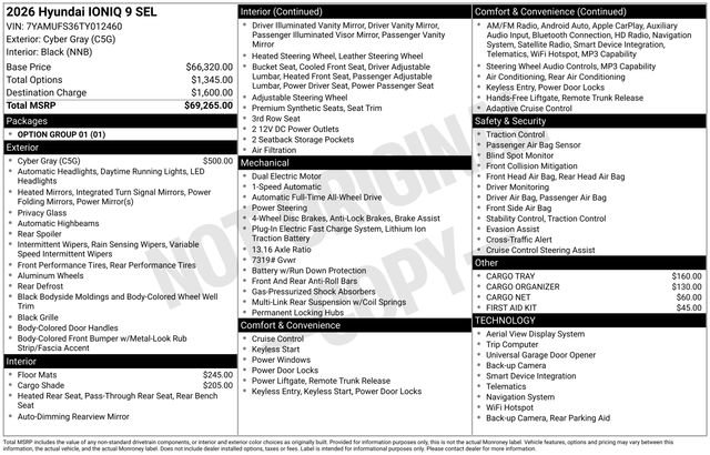 New 2026 Hyundai Ioniq 9 SEL AWD/4WD image 27