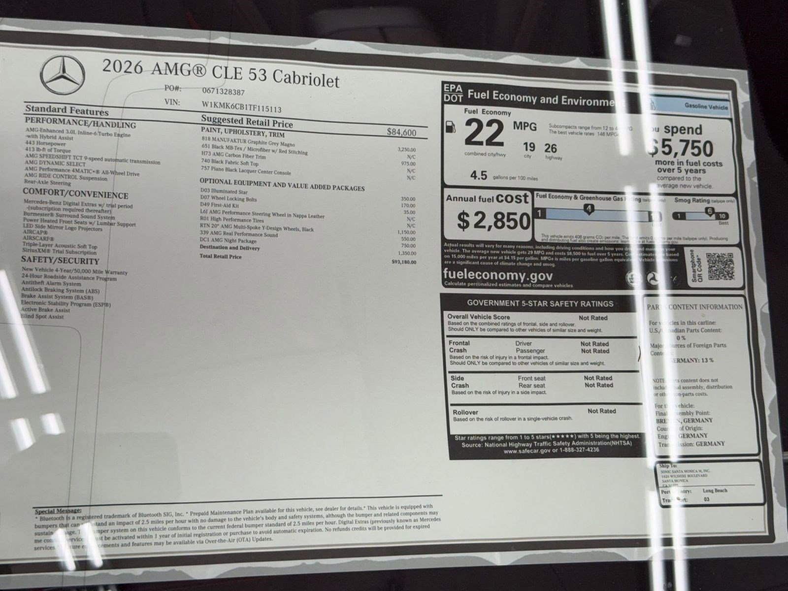 New 2026 Mercedes-Benz CLE 53 AMG 4MATIC Cabriolet image 34