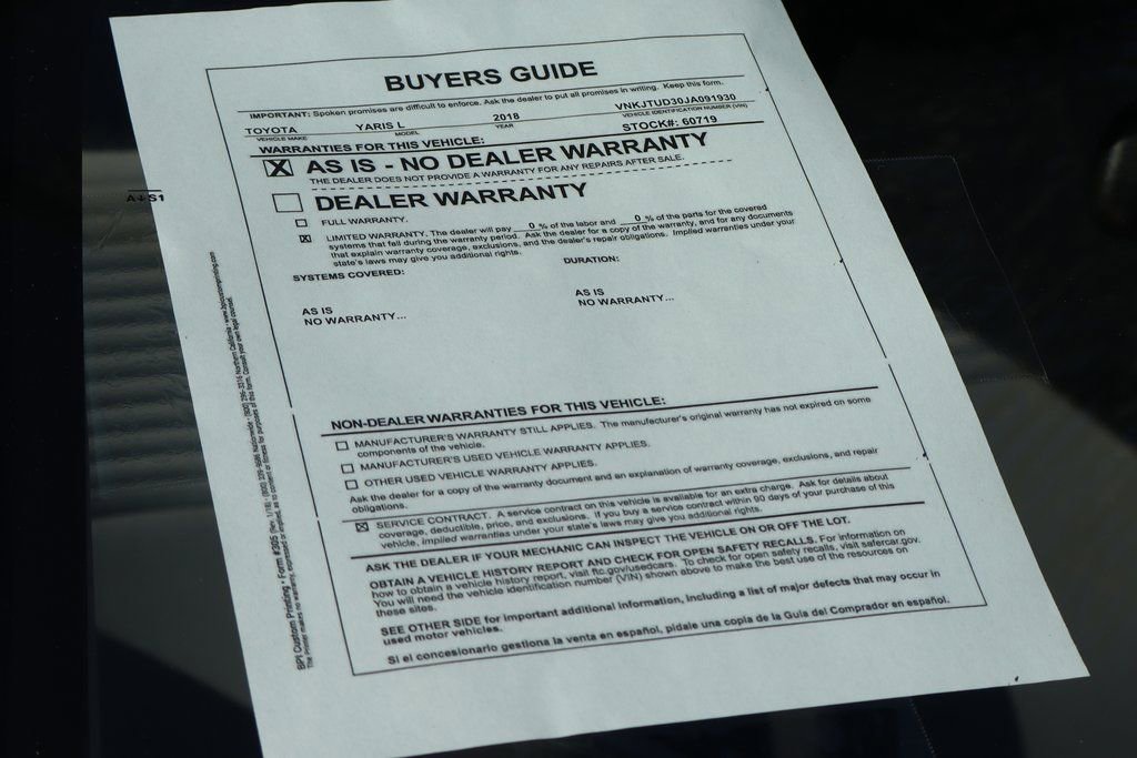 Used 2018 Toyota Yaris LE w/ Carpet Mat Package image 44