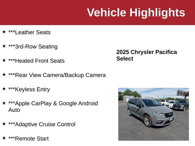 Used 2025 Chrysler Pacifica Select AWD/4WD image 10