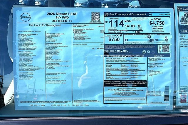 New 2026 Nissan Leaf SV+ image 13