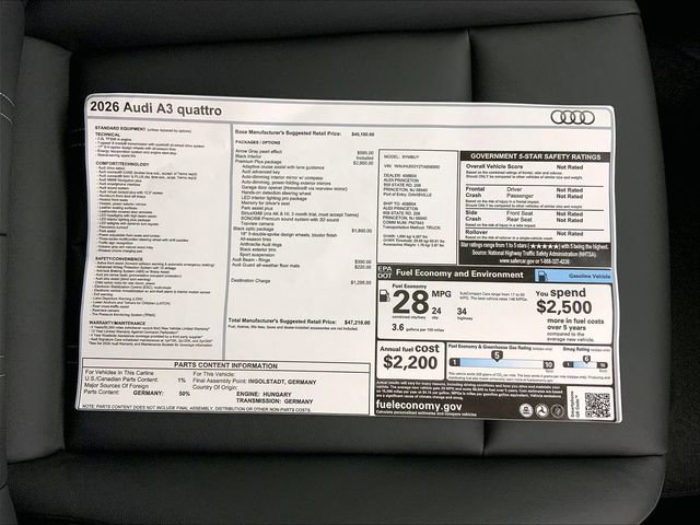 New 2026 Audi A3 2.0T Premium Plus image 15