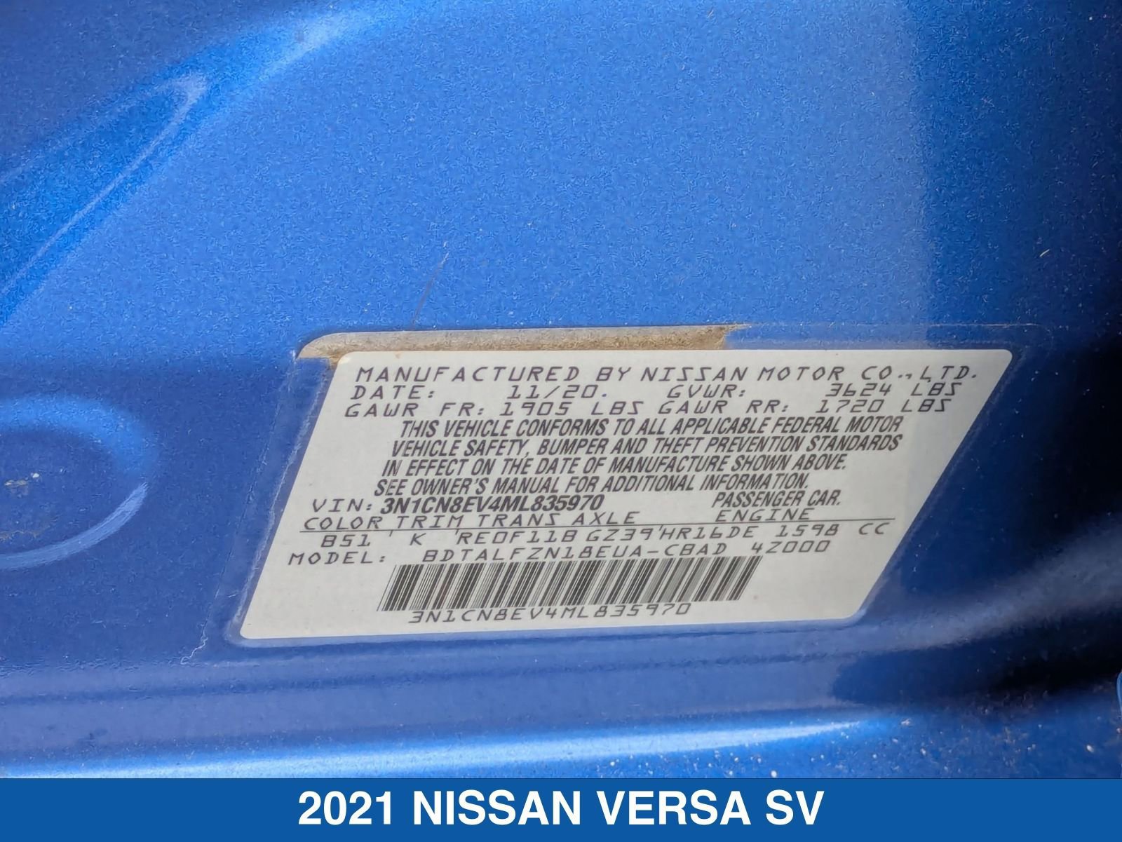 Used 2021 Nissan Versa SV FWD image 37