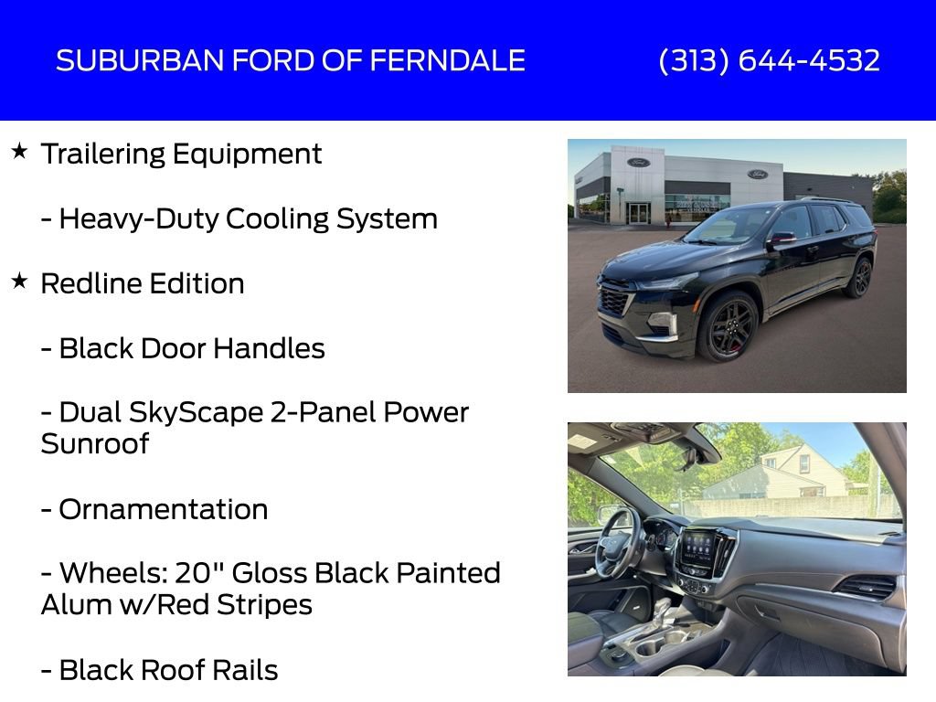 Used 2022 Chevrolet Traverse Premier w/ Redline Edition AWD/4WD image 13