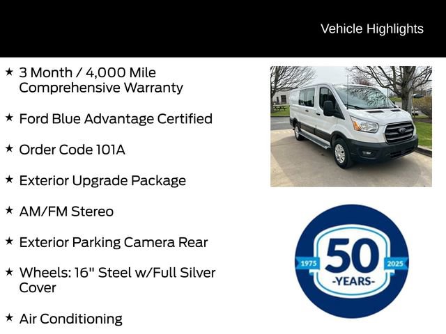 Certified 2020 Ford Transit 250 Low Roof w/ Exterior Upgrade Package image 6