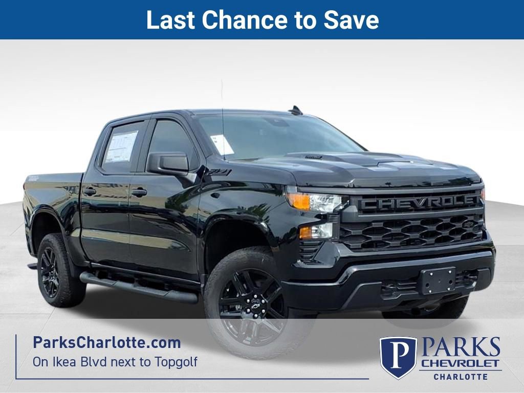 New 2025 Chevrolet Silverado 1500 Custom Trail Boss w/ Turbomax Blackout Package