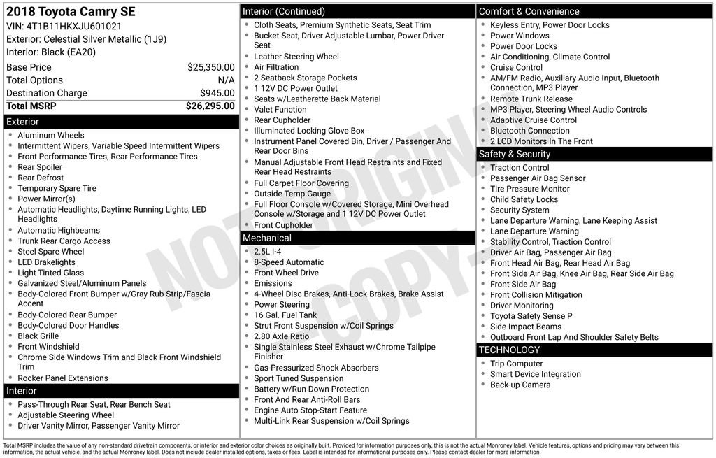 Used 2018 Toyota Camry SE image 38