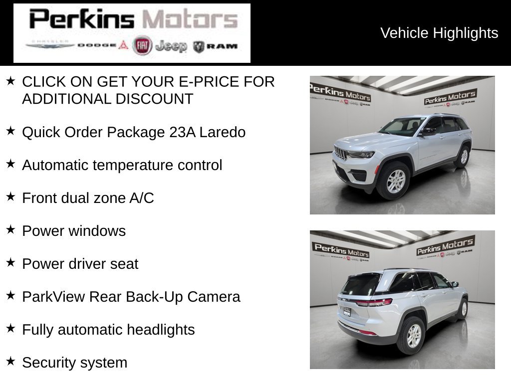 Certified 2024 Jeep Grand Cherokee Laredo AWD/4WD image 7