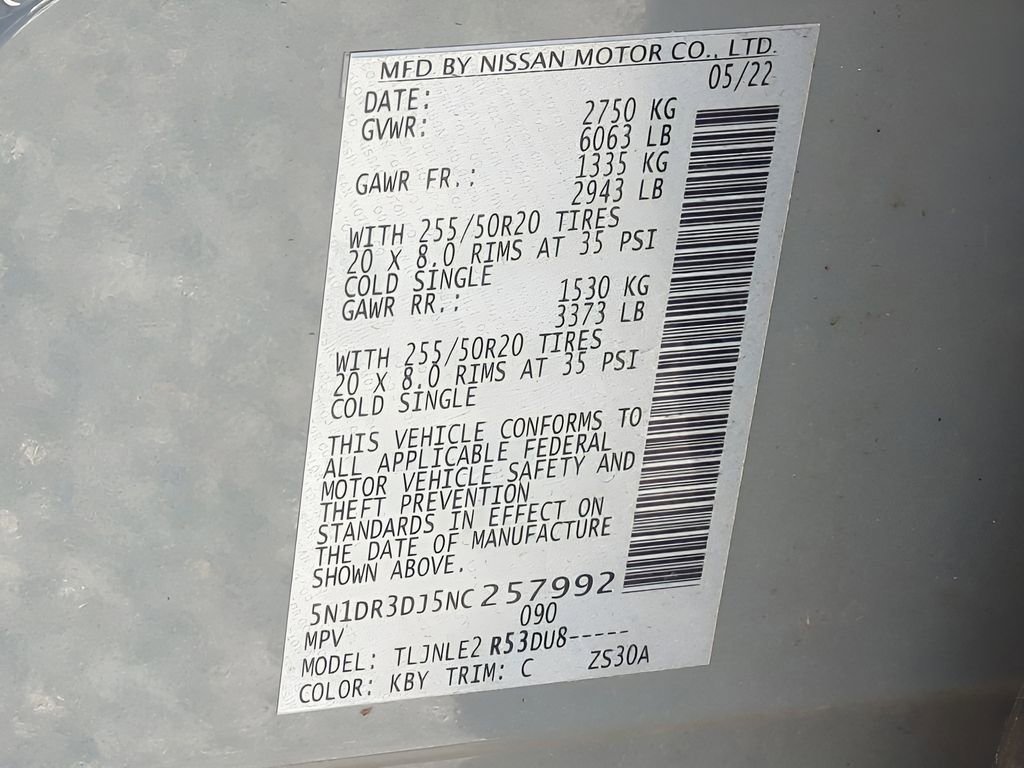 Certified 2022 Nissan Pathfinder Platinum w/ Cargo Package image 33