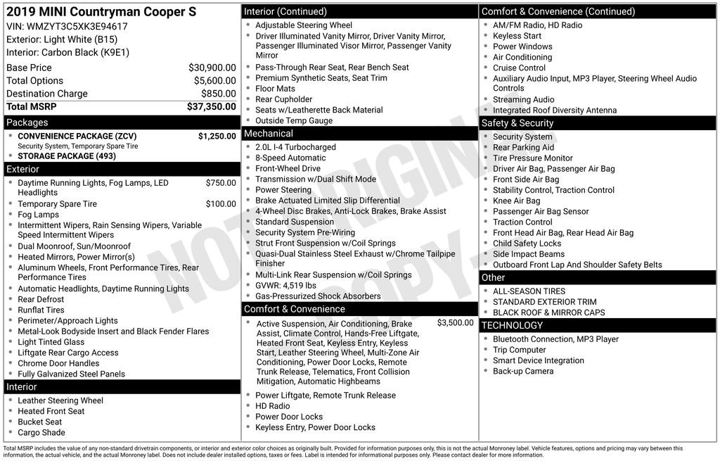 Used 2019 MINI Cooper Countryman S w/ Convenience Package image 2