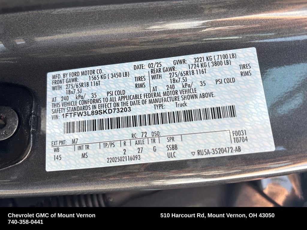 Used 2025 Ford F150 XLT w/ Equipment Group 301A Standard image 28