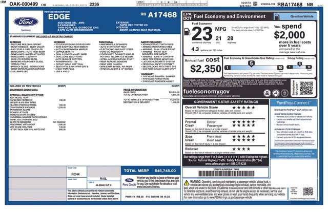 Used 2024 Ford Edge SEL w/ Convenience Package AWD/4WD image 36