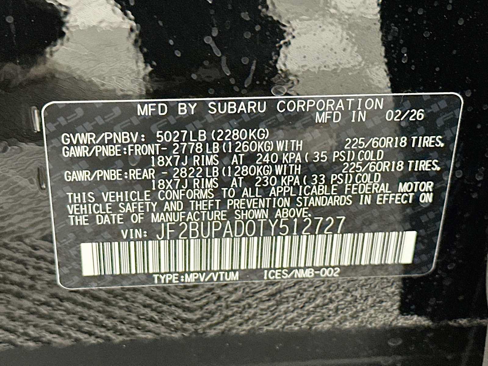 Certified 2026 Subaru Outback Premium AWD/4WD image 29