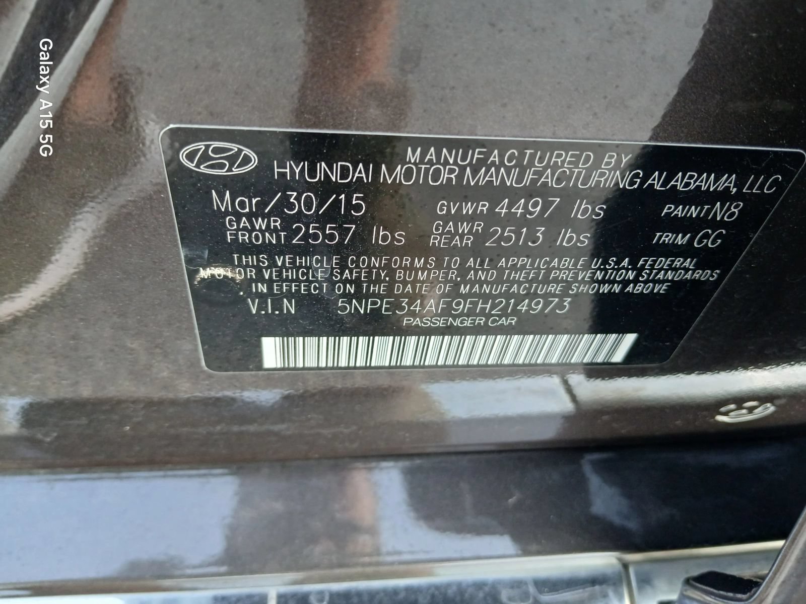 Used 2015 Hyundai Sonata Sport w/ Option Group 04 FWD image 10