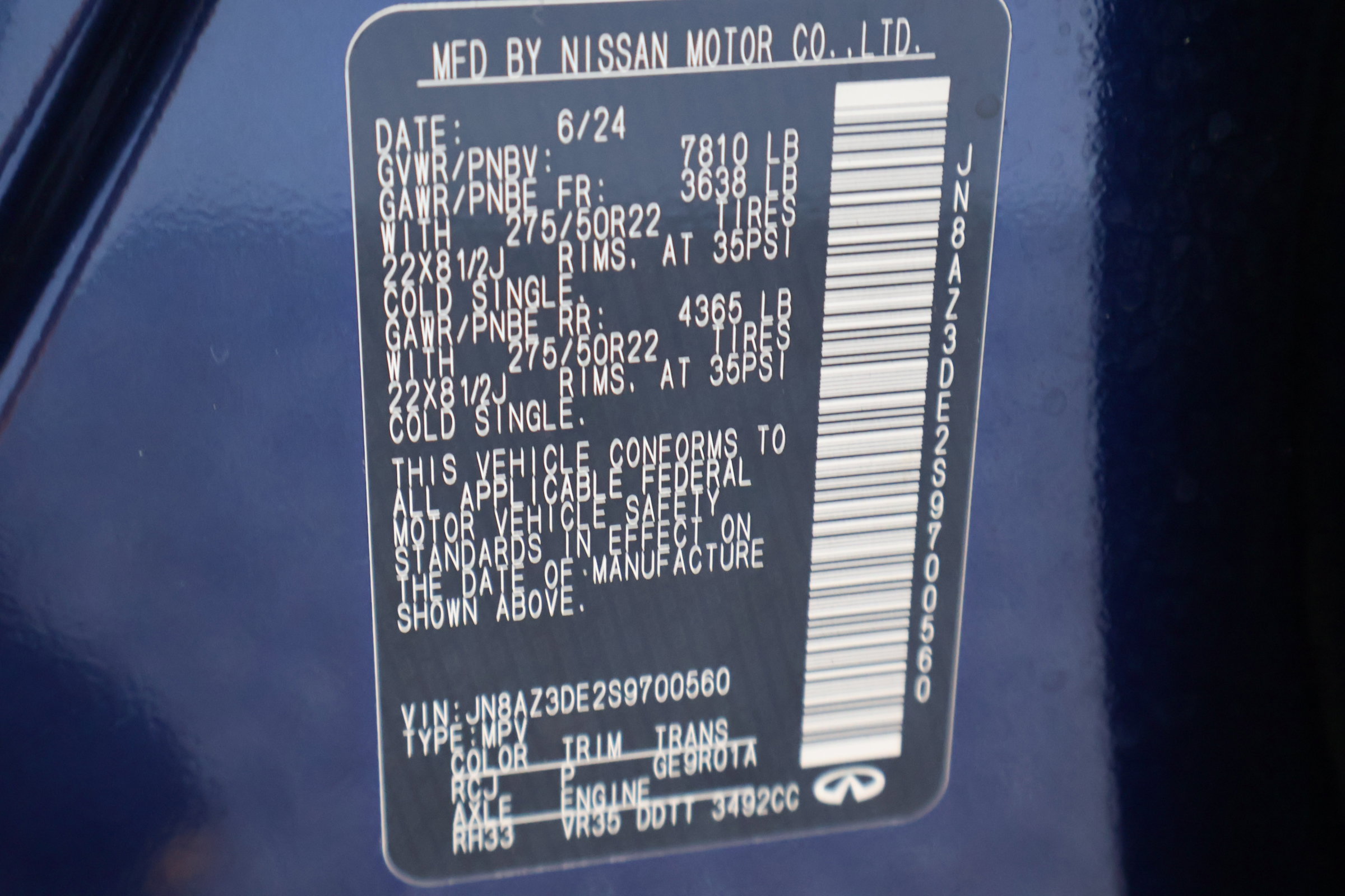 Certified 2025 INFINITI QX80 Sensory w/ Premium Cargo Package image 31