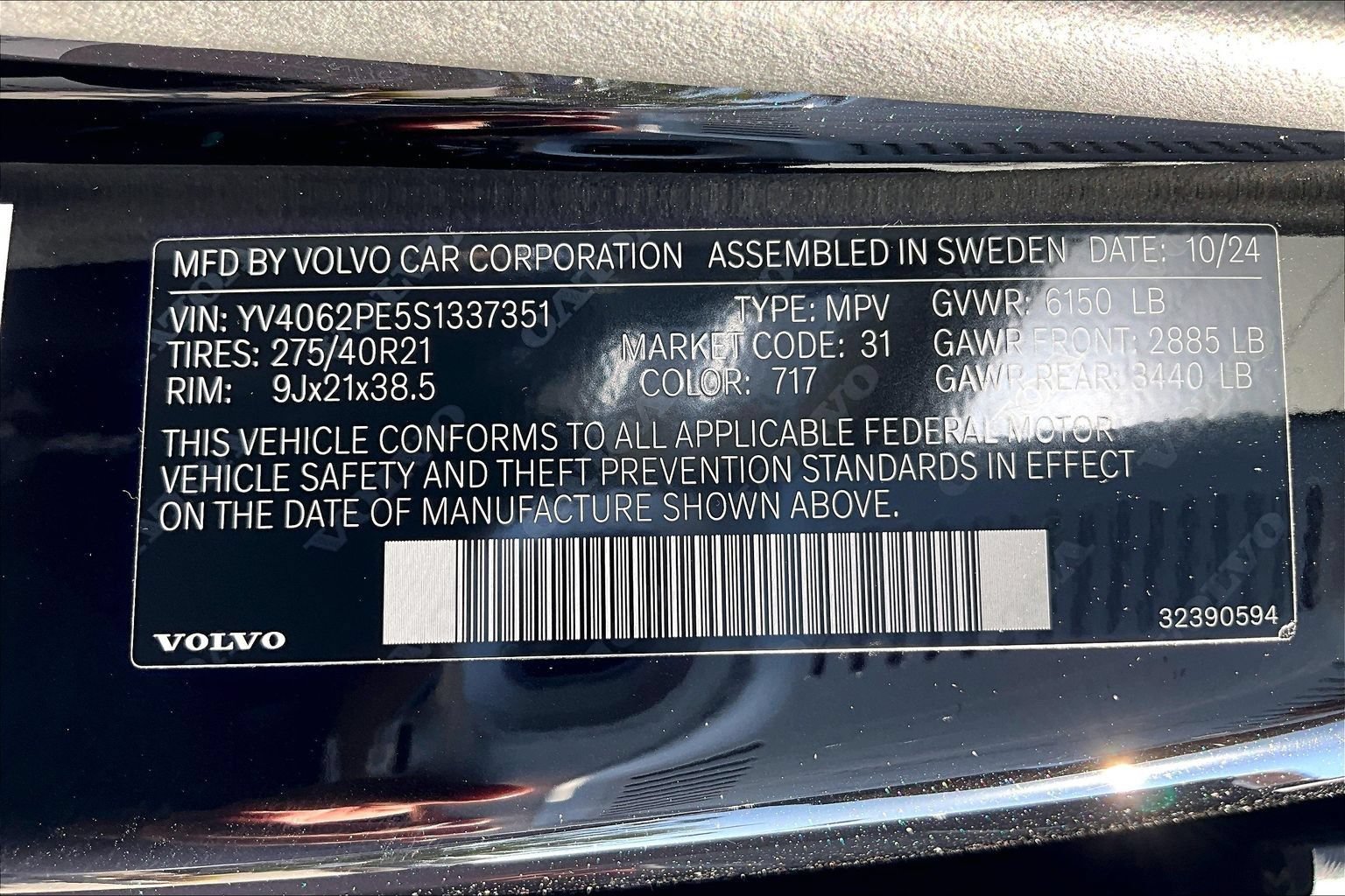 Used 2025 Volvo XC90 B6 Plus w/ Protection Package Premier AWD/4WD image 34