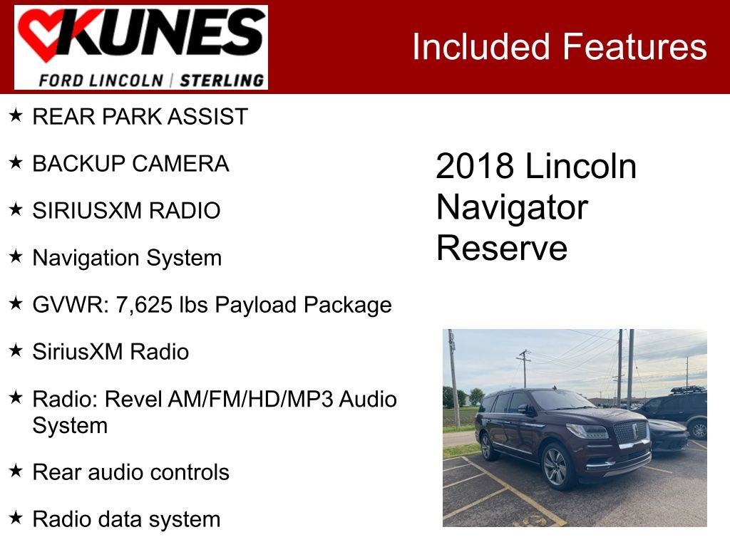 Used 2018 Lincoln Navigator Reserve w/ Technology Package AWD/4WD image 3