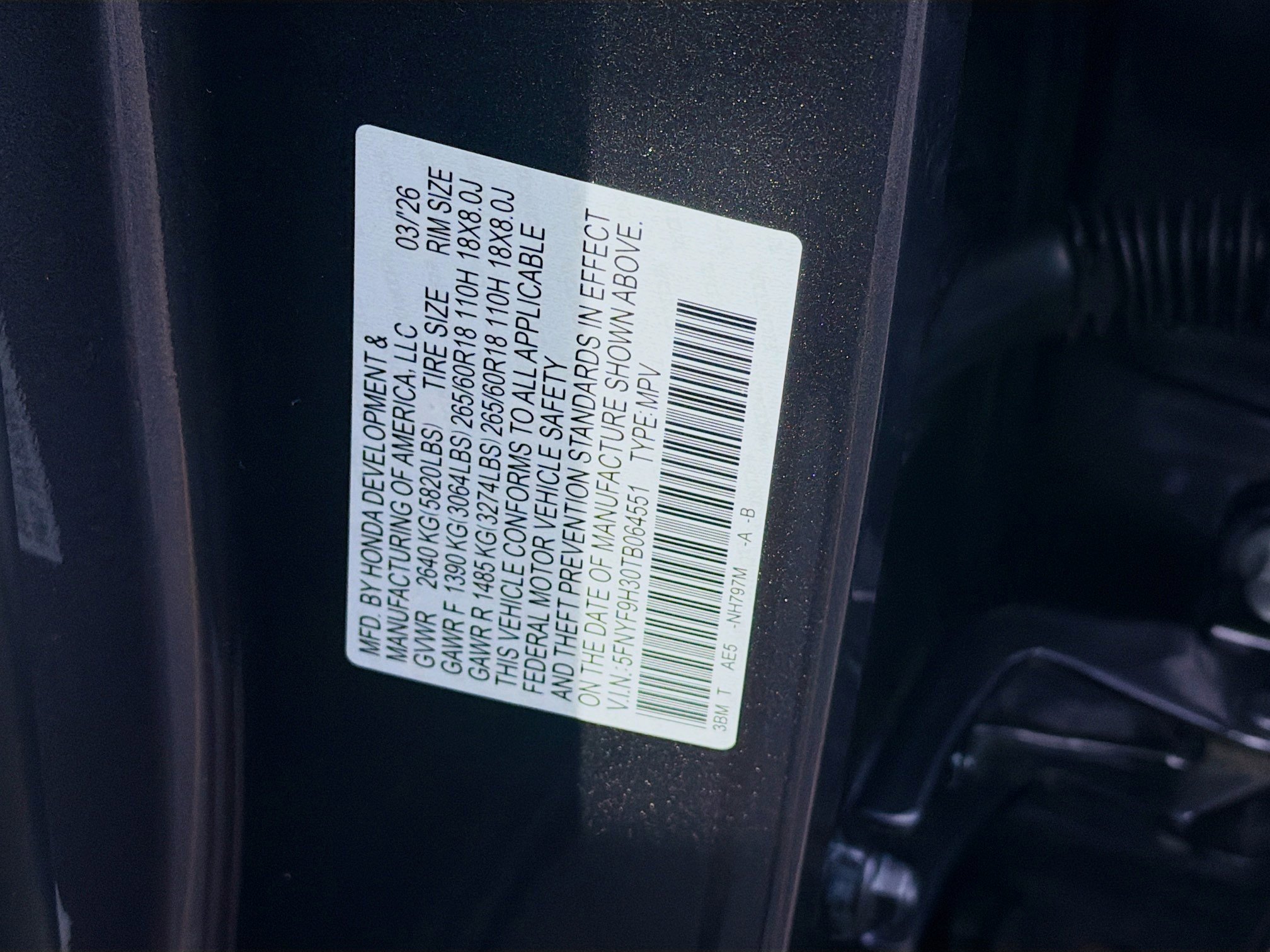 New 2026 Honda Passport RTL image 27