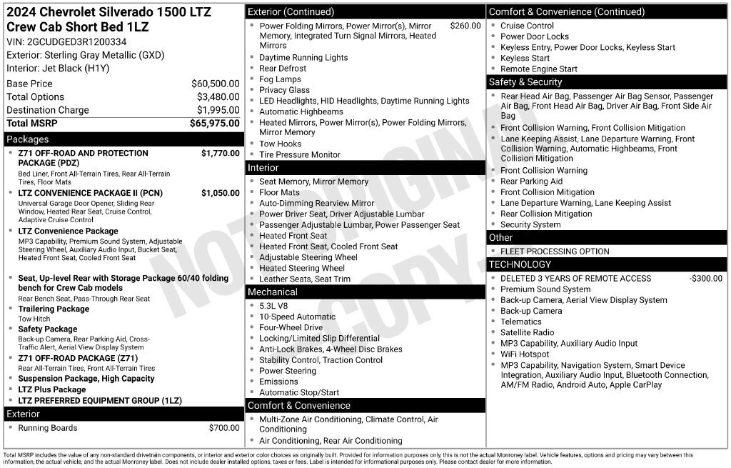 Used 2024 Chevrolet Silverado 1500 LTZ AWD/4WD image 2