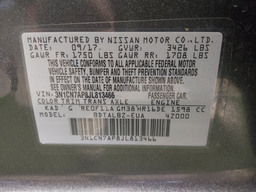 Used 2018 Nissan Versa SV w/ SV Special Edition Package FWD image 33