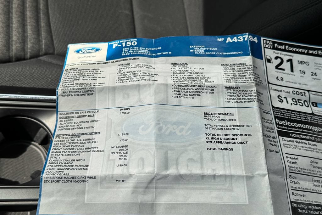 Certified 2021 Ford F150 XL w/ Equipment Group 101A High AWD/4WD image 31