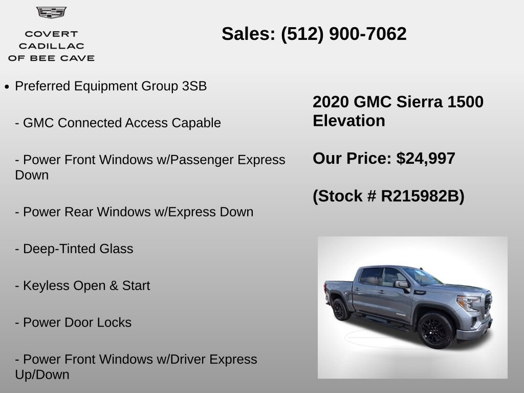 Used 2020 GMC Sierra 1500 Elevation w/ Elevation Value Package image 6