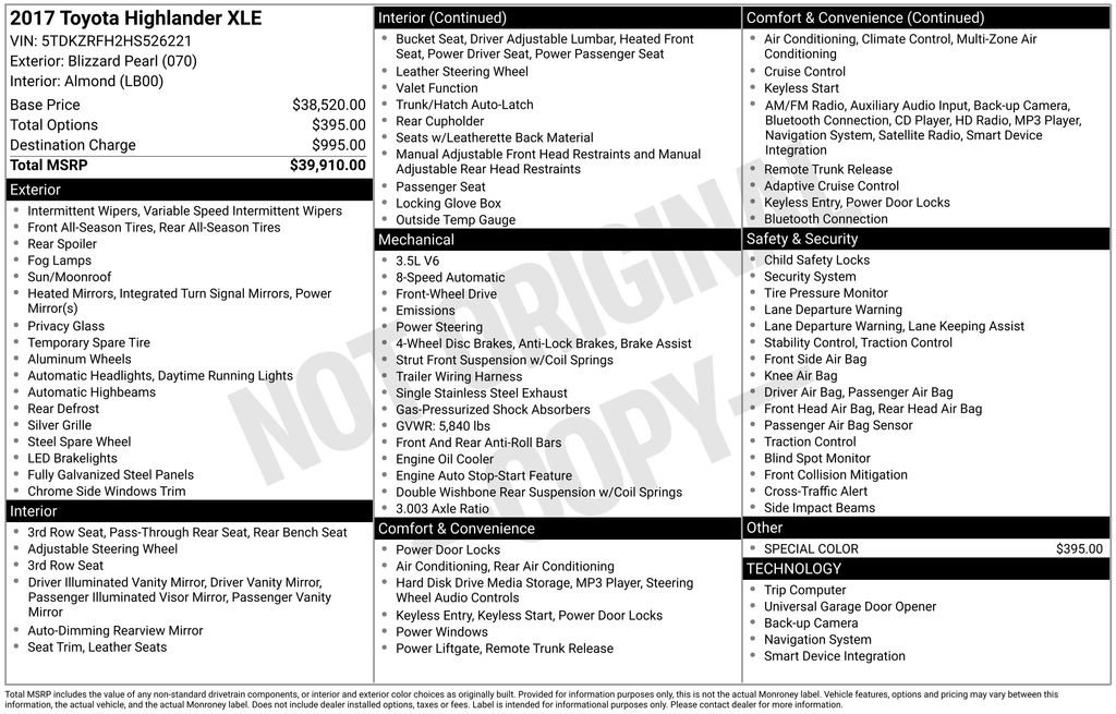 Used 2017 Toyota Highlander XLE image 5