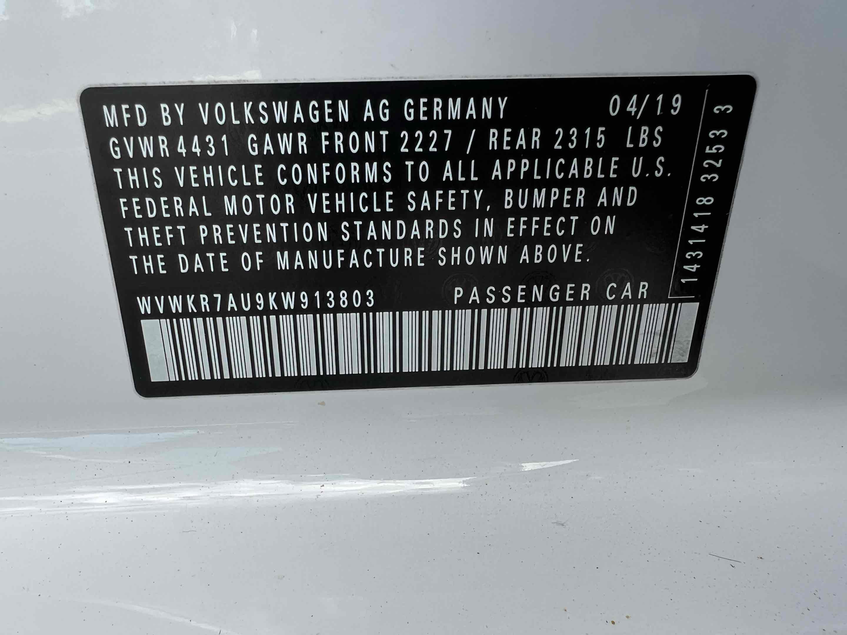 Used 2019 Volkswagen e-Golf SE w/ Driver Assistance Package image 10