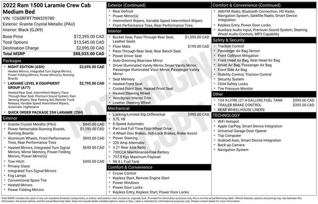 Used 2022 RAM 1500 Laramie w/ Night Edition AWD/4WD image 12