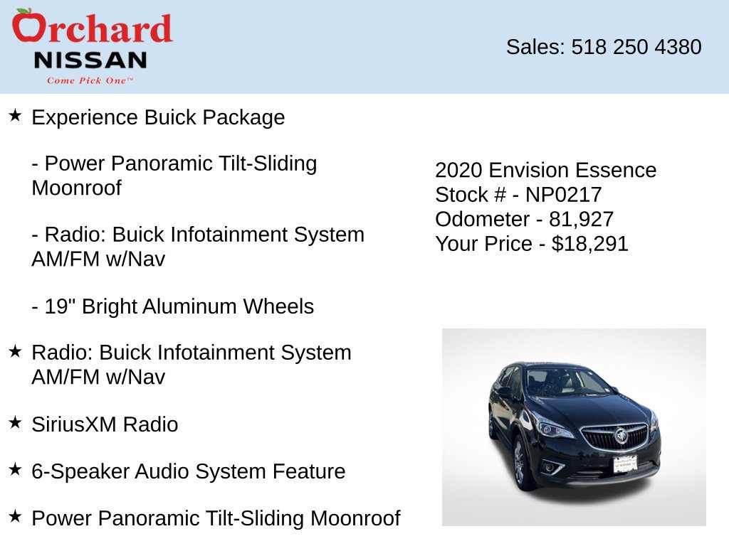 Used 2020 Buick Envision Essence w/ Experience Buick Package AWD/4WD image 7