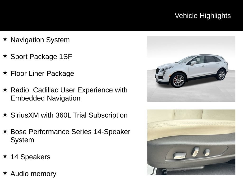 Used 2026 Cadillac XT5 Sportv w/ LPO, Floor Liner Package AWD/4WD image 9