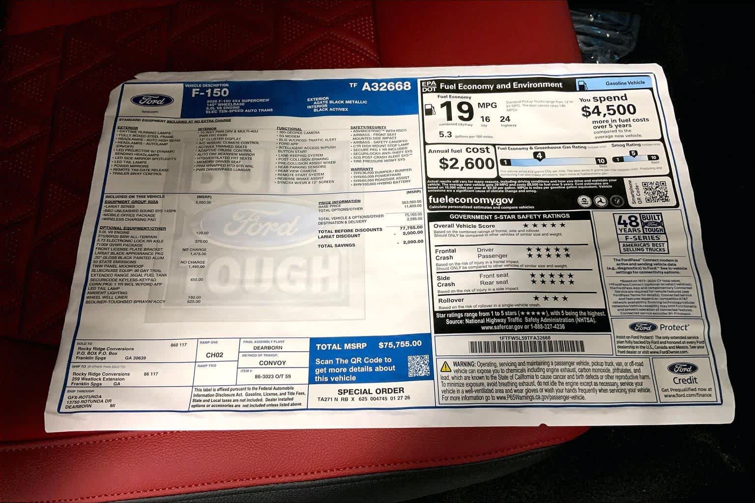 New 2026 Ford F150 Lariat w/ Equipment Group 502A High AWD/4WD image 21