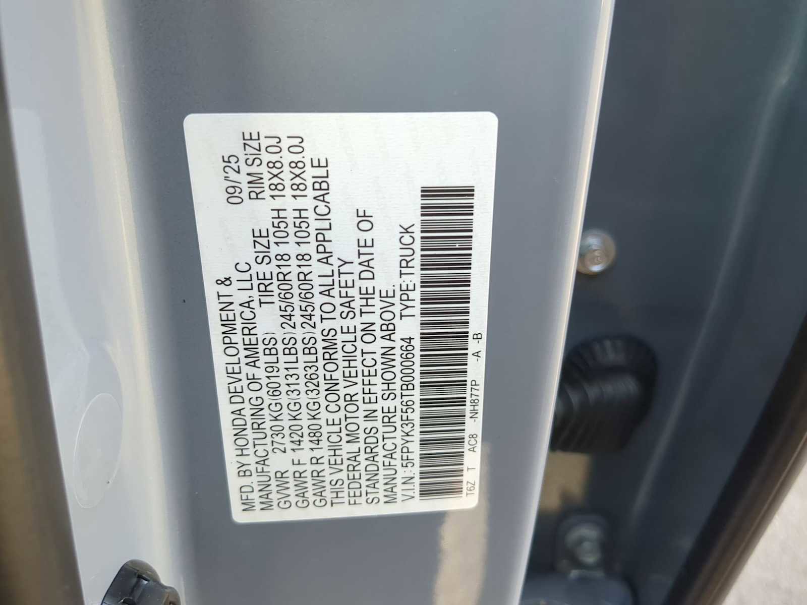 New 2026 Honda Ridgeline RTL image 30