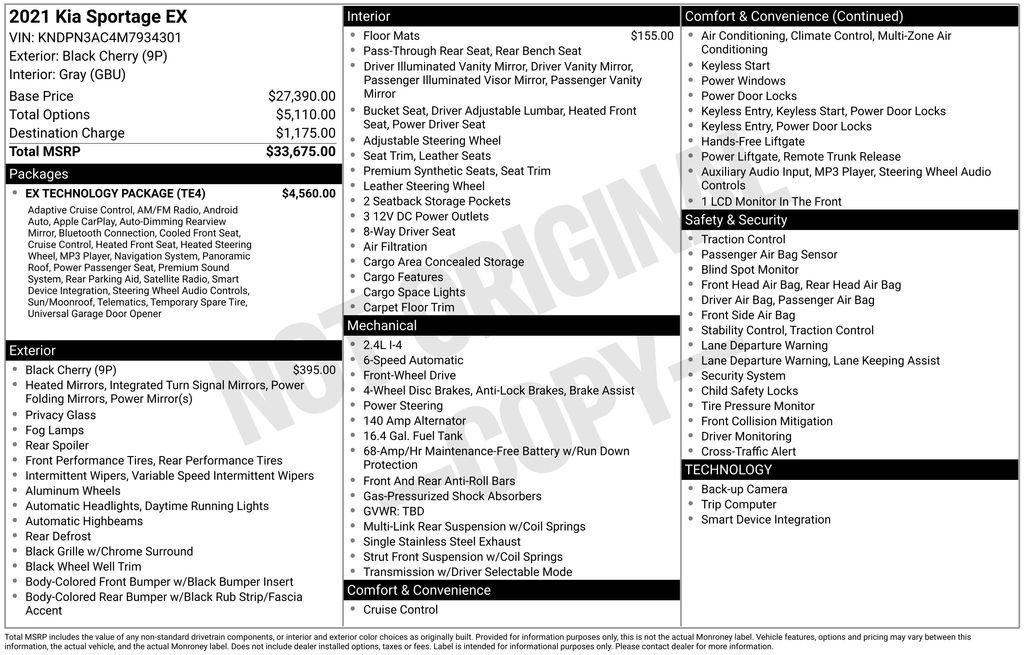 Used 2021 Kia Sportage EX w/ EX Technology Package image 31