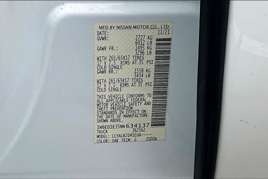 Used 2022 Nissan Frontier SV image 24
